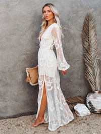 Janis White Lace Silhouette Dress - Villa Vibes Australia