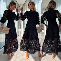 Jasmine Black Lace Dress - Villa Vibes Australia