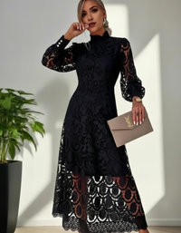 Jasmine Black Lace Dress