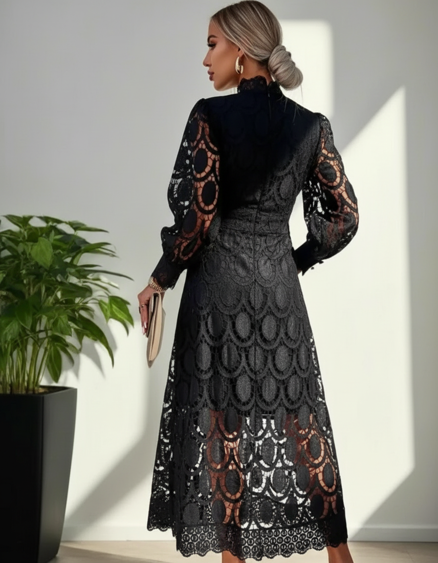 Jasmine Black Lace Dress