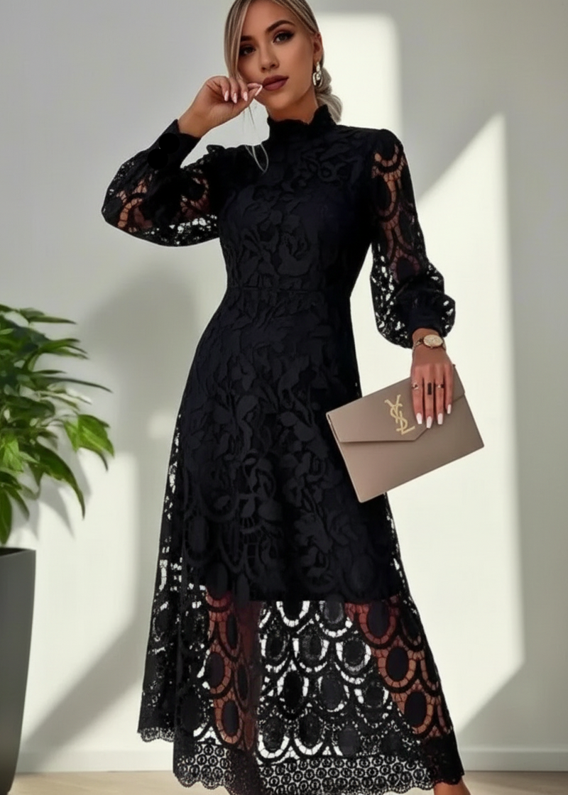 Jasmine Black Lace Dress | Final Edit – Villa Vibes Australia