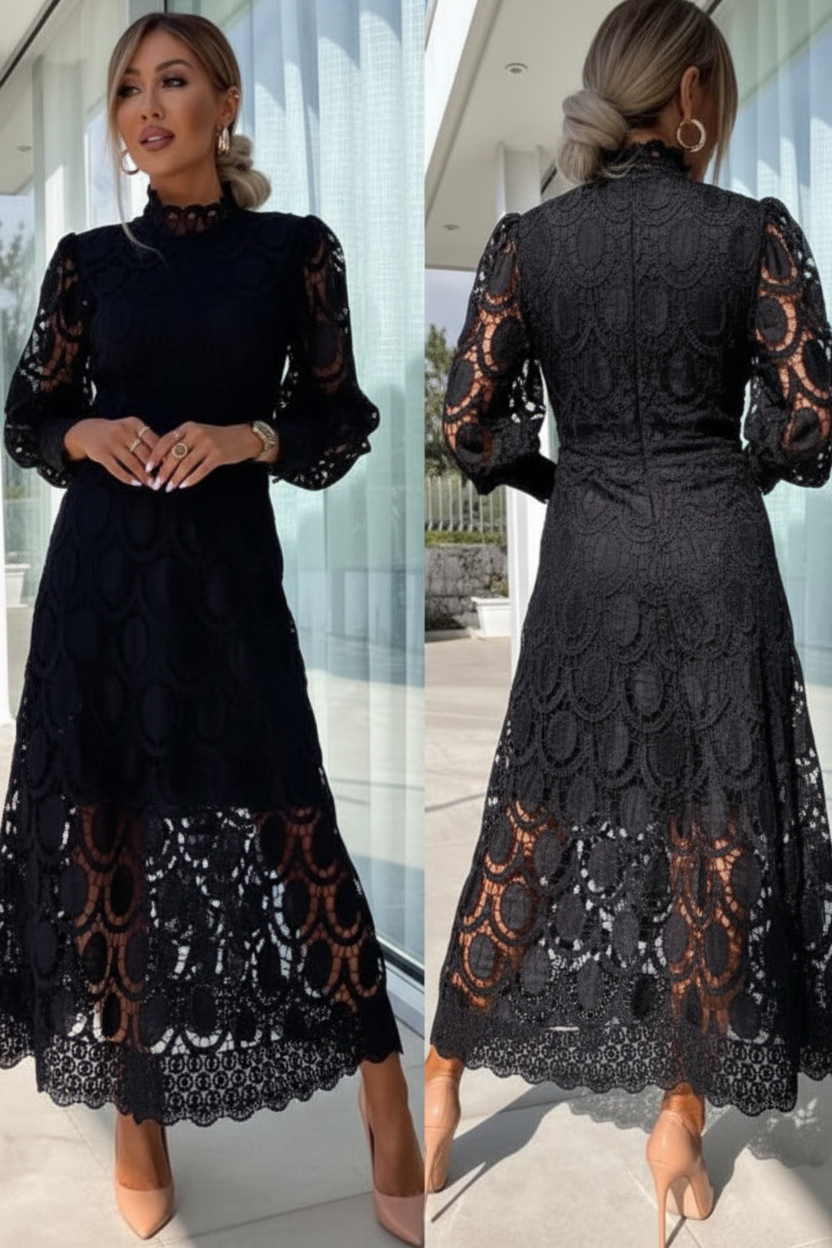 Jasmine Black Lace Dress