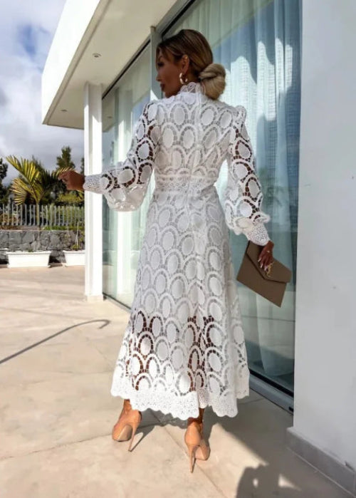 Jasmine White Lace Dress - Villa Vibes Australia