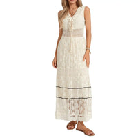 Miranda Cream Maxi Dress - Villa Vibes Australia