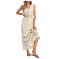 Miranda Cream Maxi Dress - Villa Vibes Australia