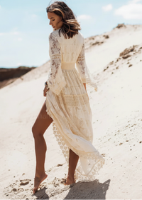 Mendez Cream Maxi Dress - Villa Vibes Australia