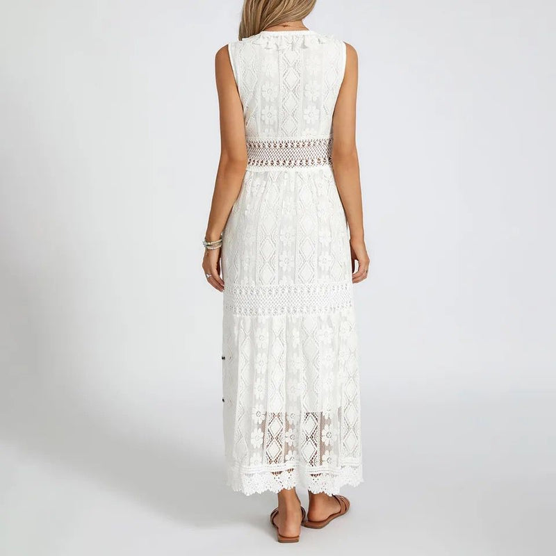 Miranda White Maxi Dress - Villa Vibes Australia