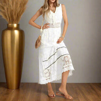 Miranda White Maxi Dress - Villa Vibes Australia