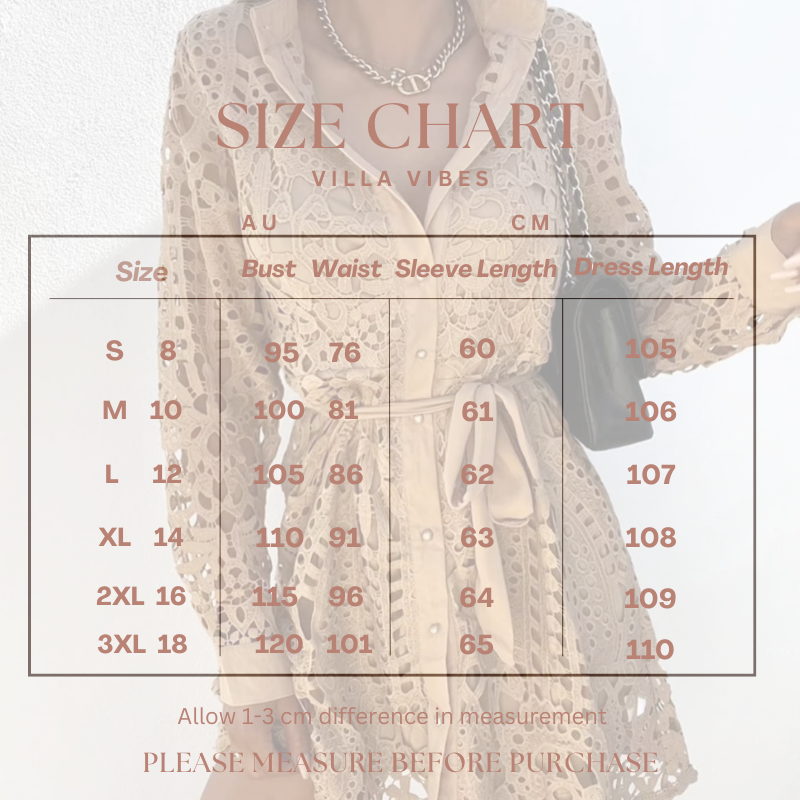 Sienna Toffee Lace Shirt Dress