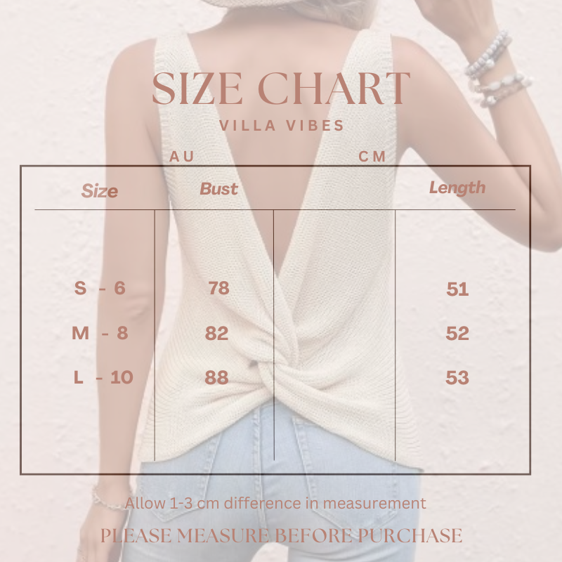 Tahlia Backless Knot Top