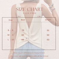 Tahlia Backless Knot Top