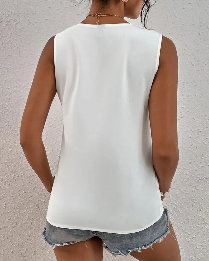 Angie White Cutout Top