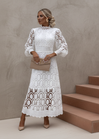 Jasmine White Lace Dress