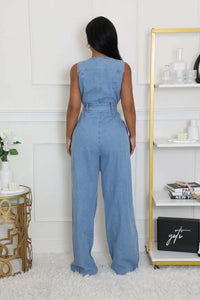 Karina Sleeveless Denim Romper