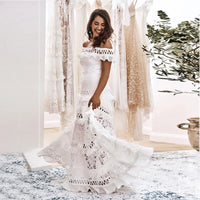 Alexa White Open Shoulder Carnival Dress - Villa Vibes Australia