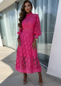 Jasmine Pink Lace Dress