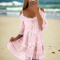 NEW Fallon Mini Boho Chic Lace Dress