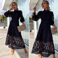 Jasmine Black Lace Dress - Villa Vibes Australia