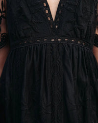 Janis Black Lace Silhouette Dress - Villa Vibes Australia