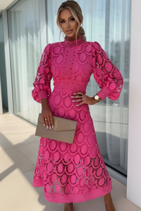 Jasmine Pink Lace Dress