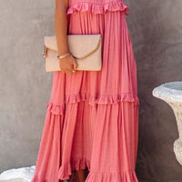 Isabelle Pink Ruffled Dress