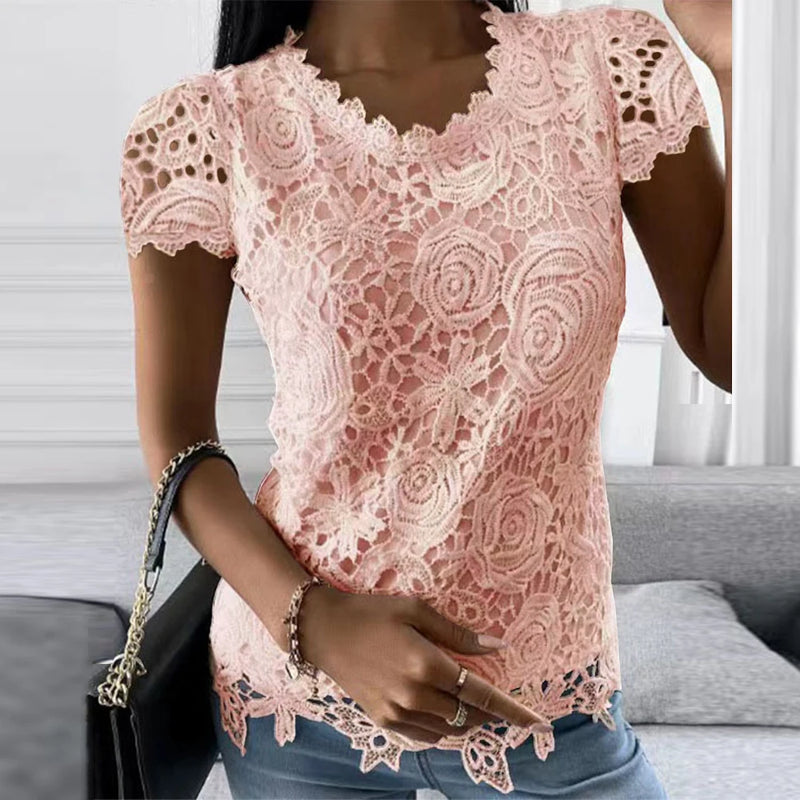 Lohan Pink Lace Top