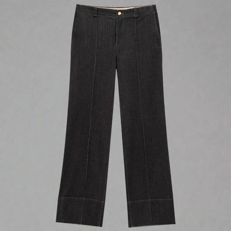 Chrissy Black Denim Pant Set