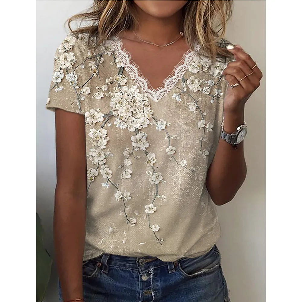 Bianca Natural Lace Flower Top