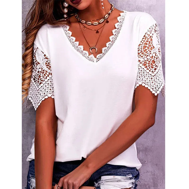 Brooklyn White Lace Top