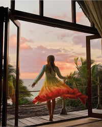 Camille Rainbow Dress - Villa Vibes Australia