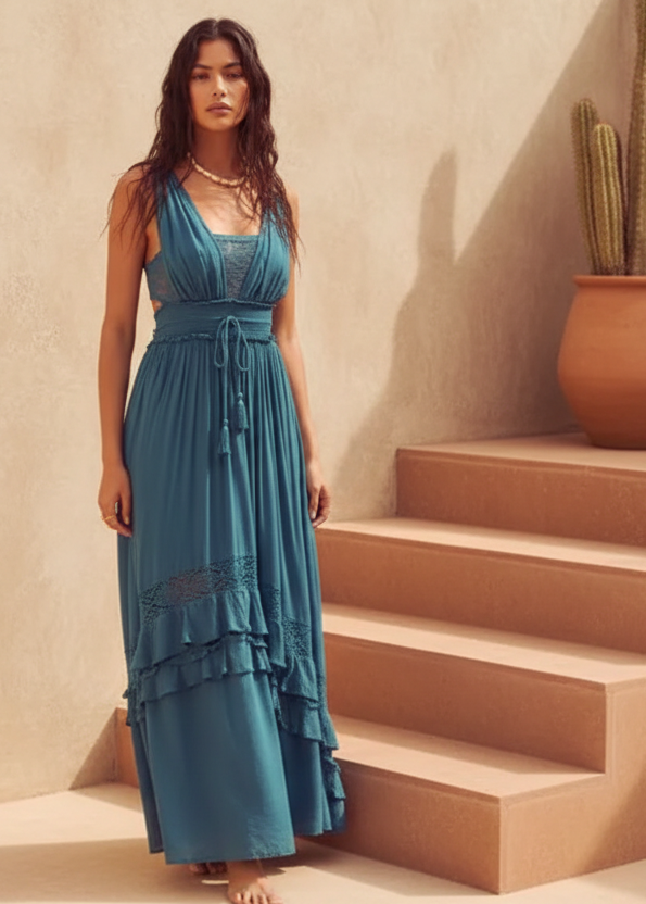 Shakira Malachite Blue Dress