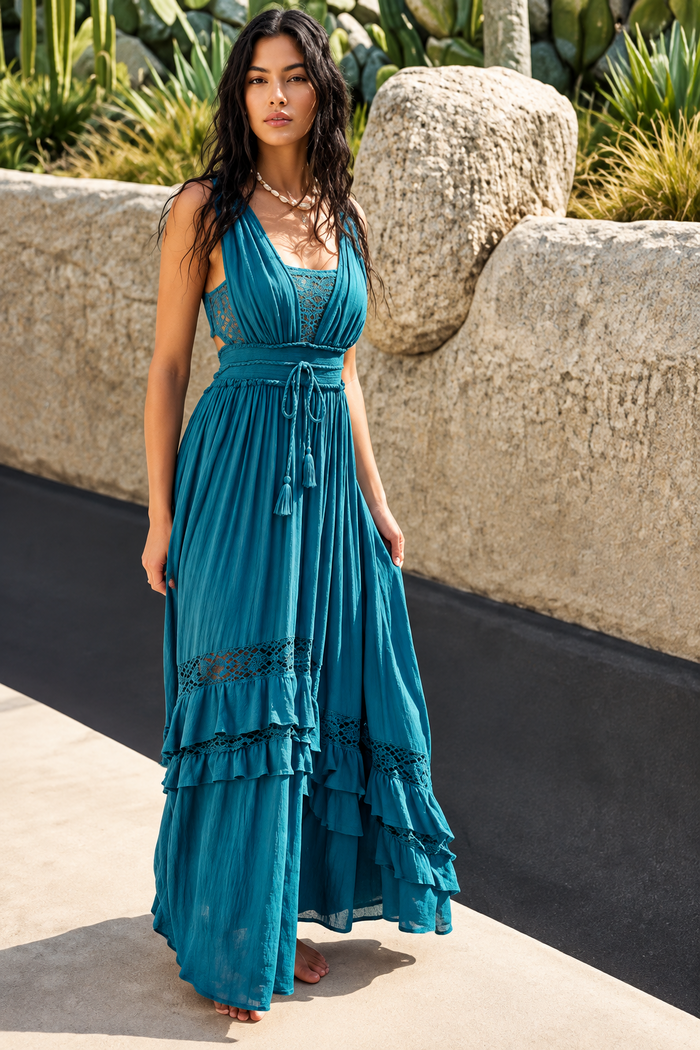 Shakira Malachite Blue Dress.