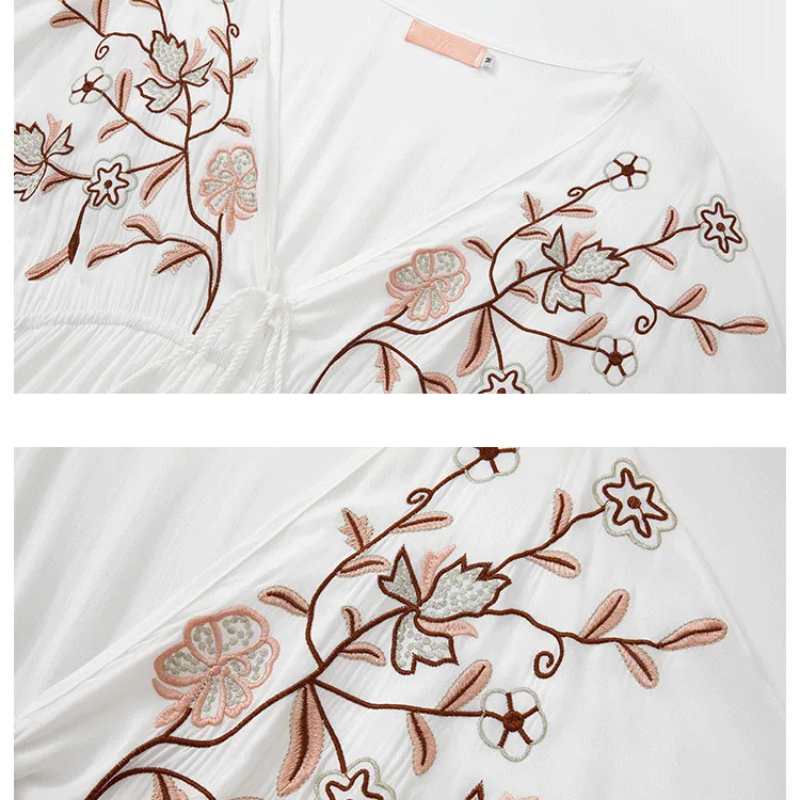 Shannon White Embroidered Dress