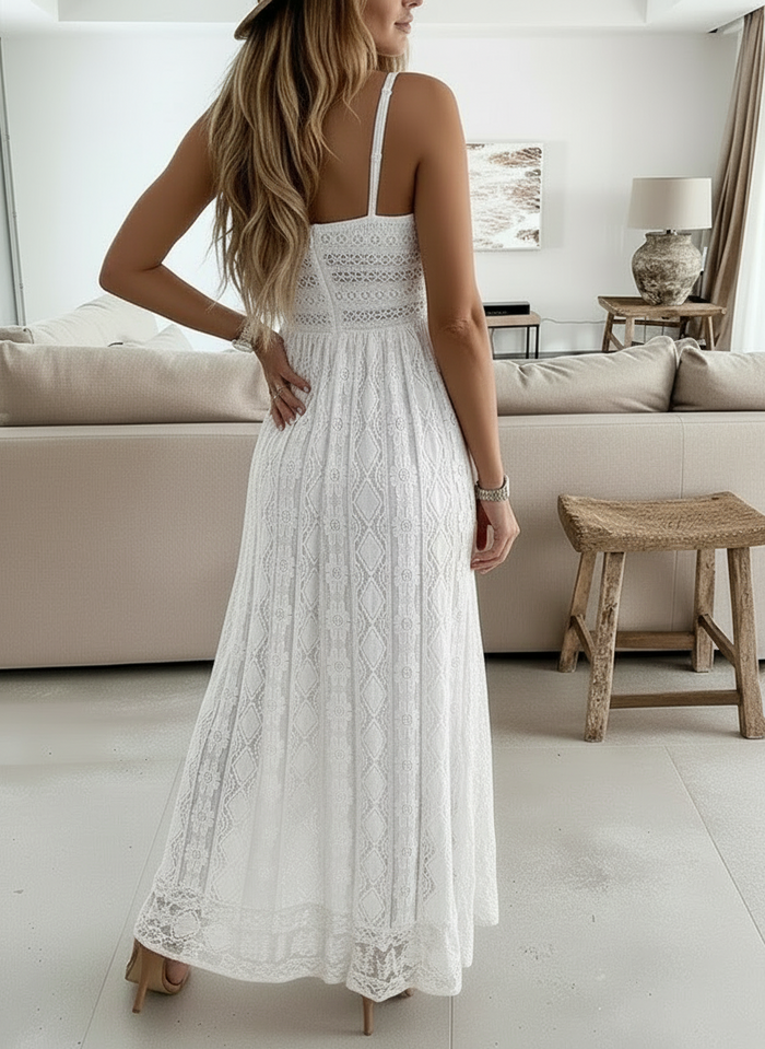 Shiloh White Lace Tassel Dress