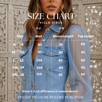 Trista Light-Wash Denim Top.