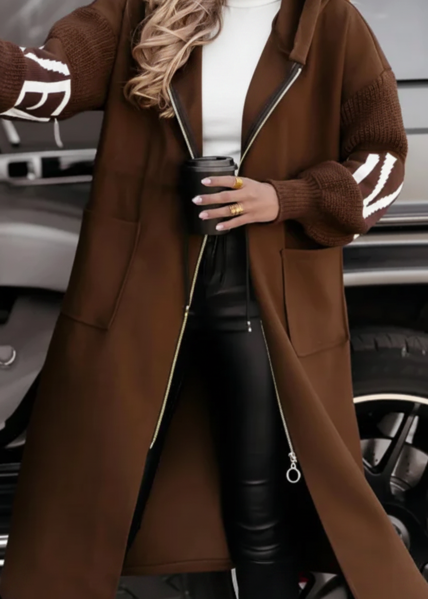 Kelly Chocolate Hooded Coat | Top Seller