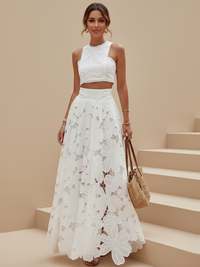 Harper White Skirt Set