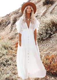 Holly White Drawstring Dress - Villa Vibes Australia