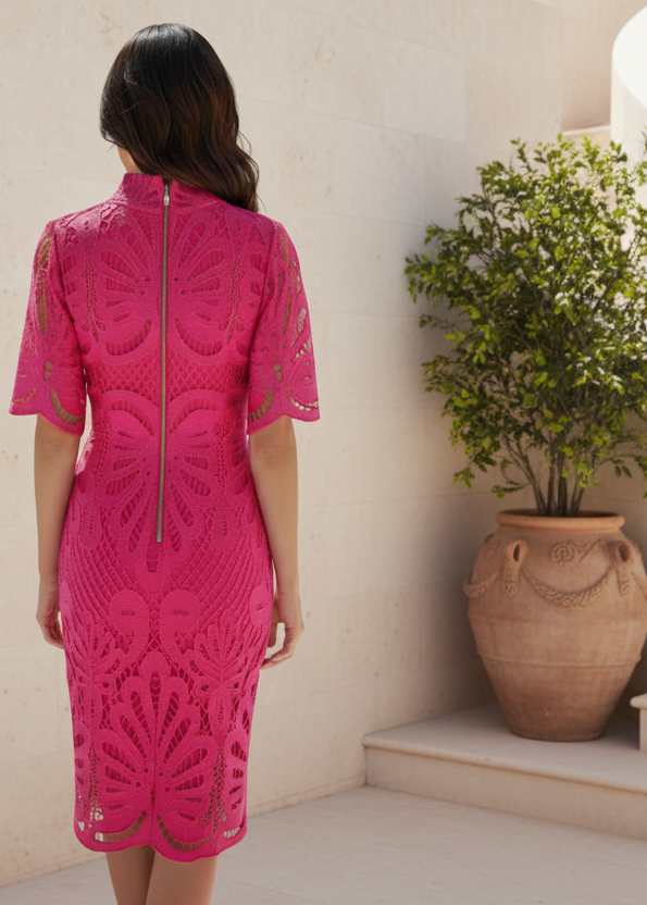 Bella Pink Lace Dress