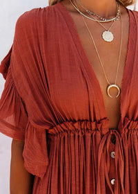 Holly Drawstring Cover-Up - Villa Vibes Australia