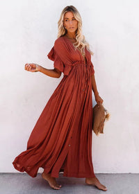 Holly Drawstring Cover-Up - Villa Vibes Australia