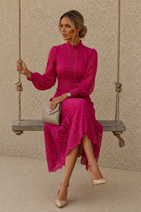 Jasmine Pink Lace Dress | Top Seller
