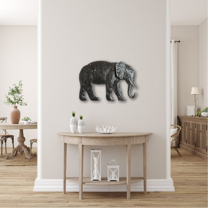 Elephants 2pcs 30cm Metal Wall Art