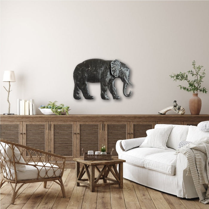 Elephants 2pcs 30cm Metal Wall Art