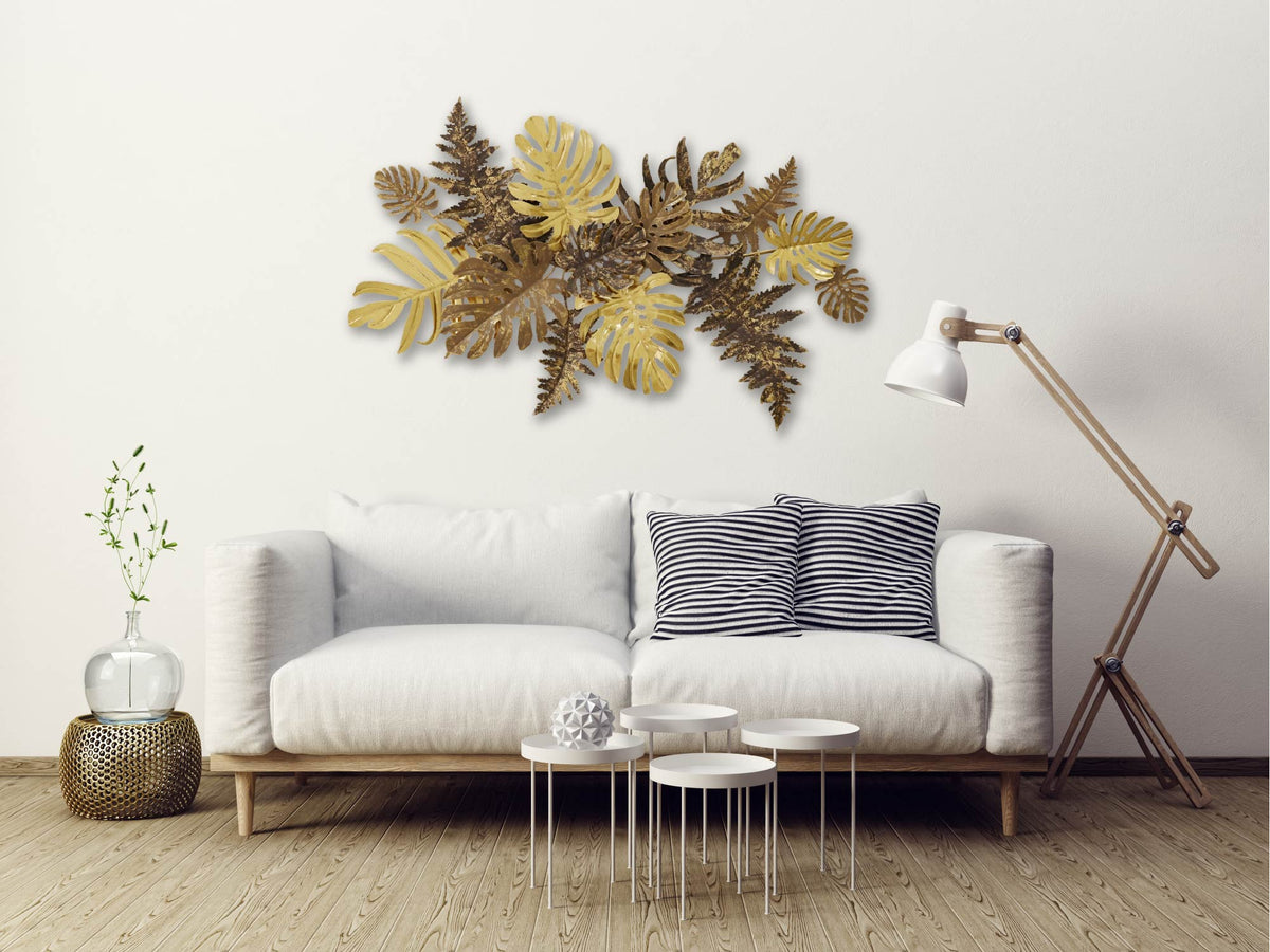 Tropical Leaves 135cm Metal Wall Art