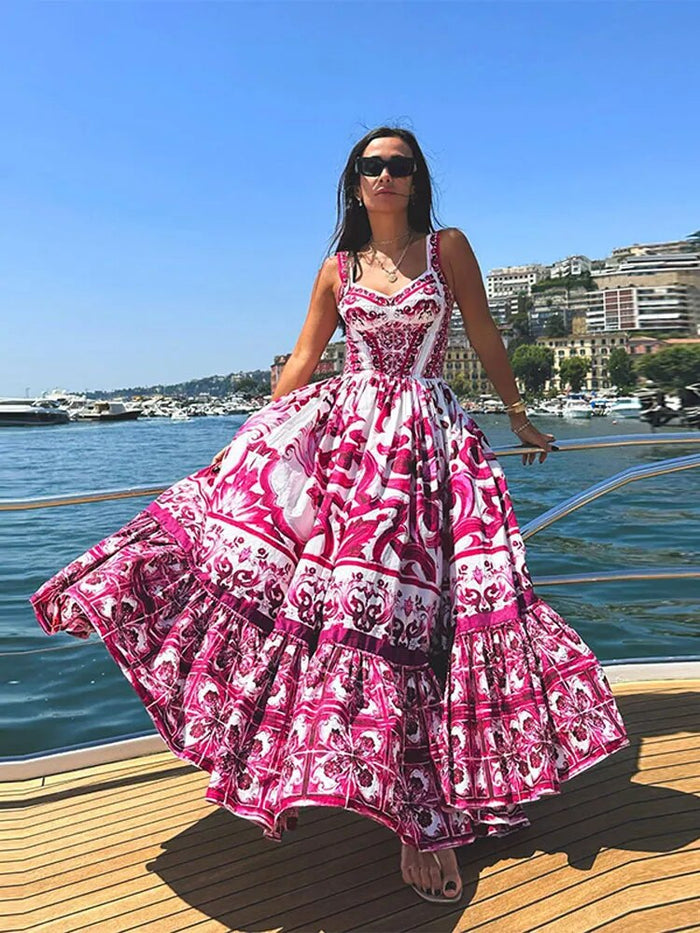 Madonna Pink Holiday Dress - Villa Vibes Australia