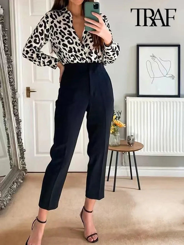 Lennox Black Ankle Trousers