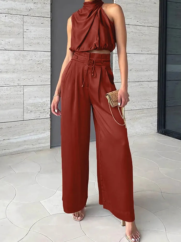Silk two piece clearance pants set