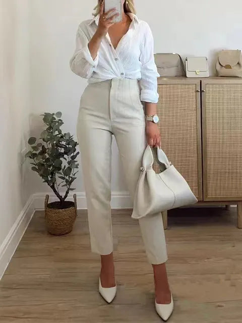 Lennox Sand Ankle Trousers
