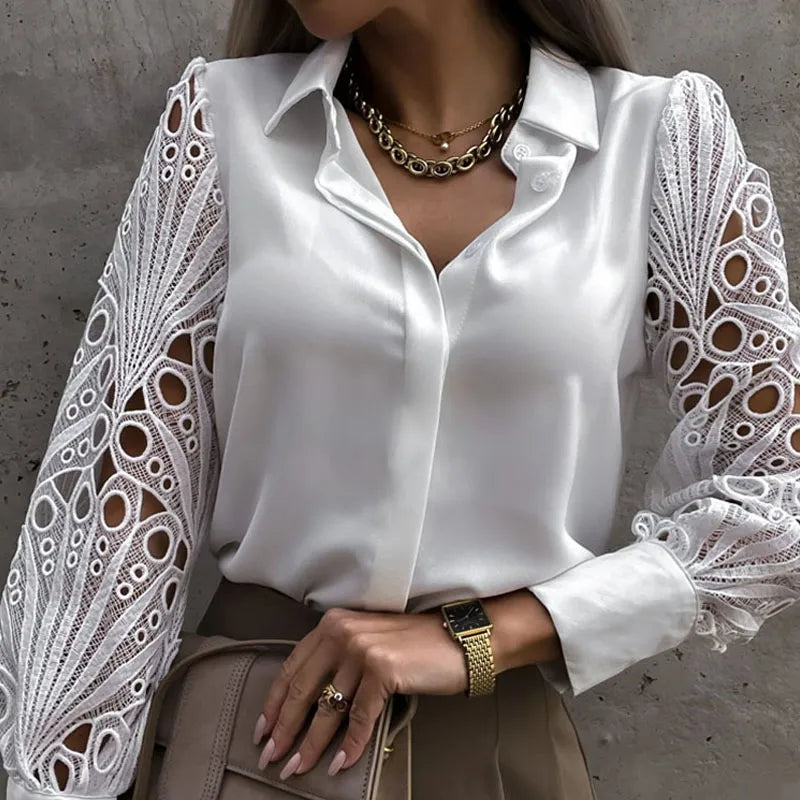 Jolie White Lace Shirt